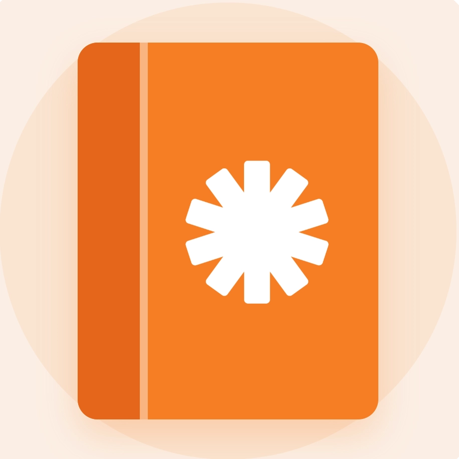 Orange Create handbook icon with the asterisk logo
